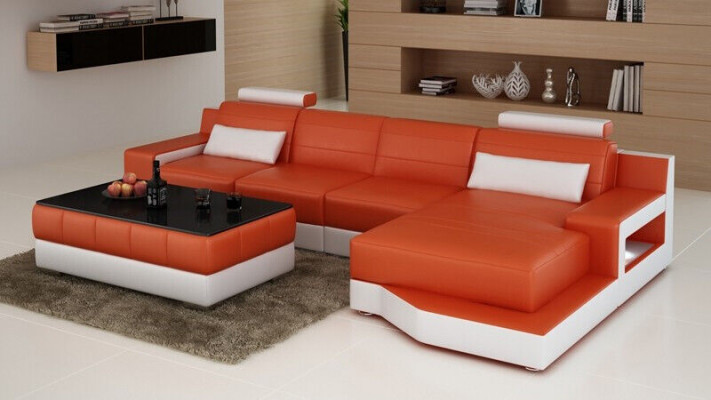 L-shaped sectional sofa exclusive living room furniture