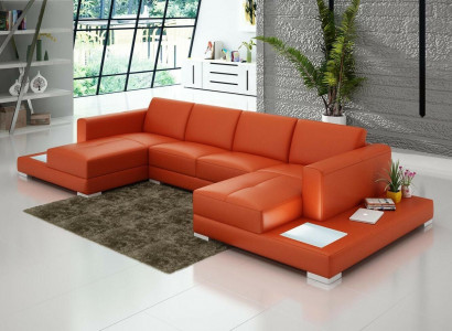 U-shape sofa couch upholstery set living landscape design corner sofa leather
