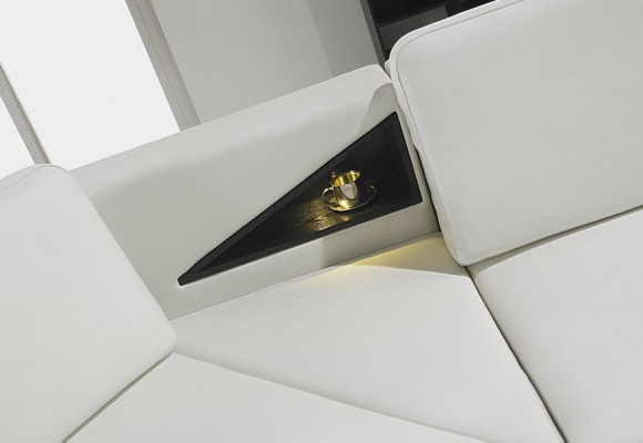 Leather sofa corner suite upholstery U-shaped couch sofa design