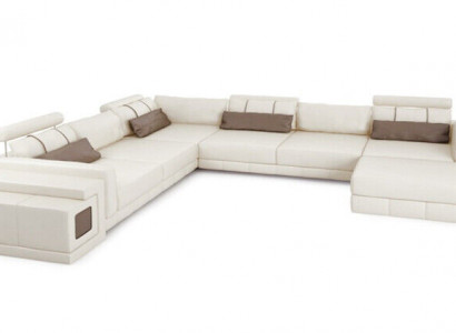 Leather sofa U-shape couch living area corner sofa suite design modern sofa new