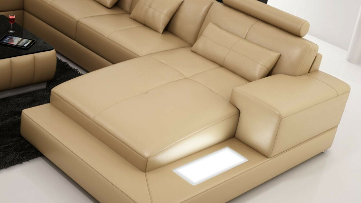 Corner sofa leather sofa upholstery living landscape couch sofa corner suite U shape