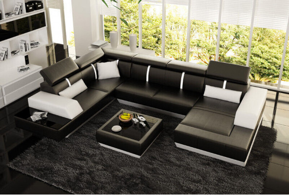 Sofa landscape U-shaped corner sofa couch set upholstery U-shape