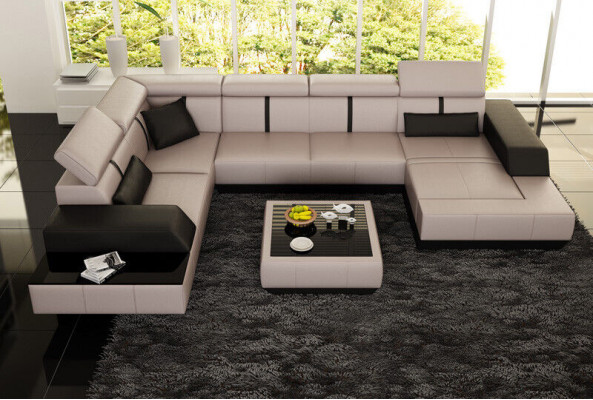 Sofa landscape U-shaped corner sofa couch set upholstery U-shape