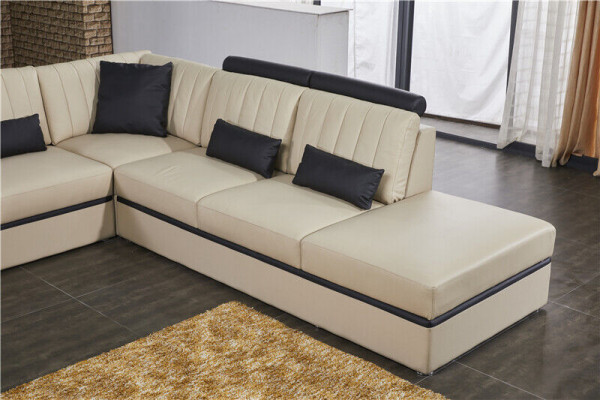 Leather Modern Couch Living Landscape Leather Sofa Sofa Set U-Shaped Sofa