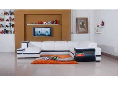 Designer sofa couch corner sofa with stool set living landscape upholstery