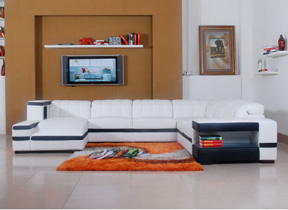 Designer sofa couch corner sofa with stool set living landscape upholstery