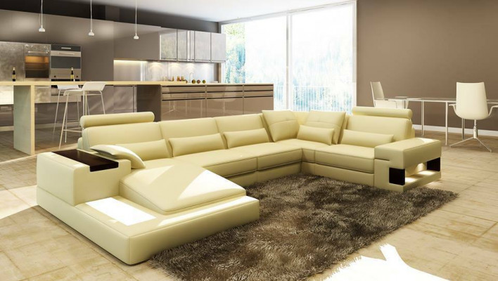 Branded sofa landscape leather sofa couch suite living landscapes