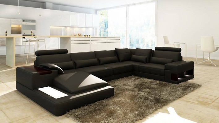 Branded sofa landscape leather sofa couch suite living landscapes