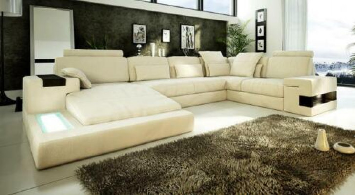 Branded sofa landscape leather sofa couch suite living landscapes