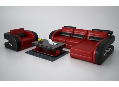 Modern sofa corner suite L shape upholstered corner couch + armchair sofas