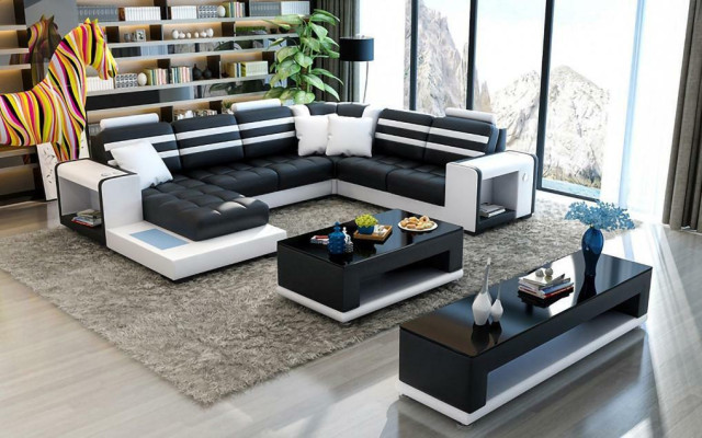 Living area corner sofa U-shape sofa couch design couch textile modern upholstery new