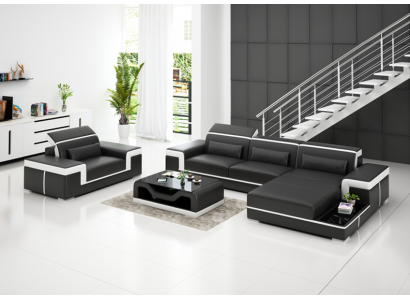 Corner sofa set couch upholstery corner suite armchair living landscape L shape