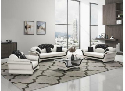 Complete set sofa suite 321 seat coffee table designer living landscape 4pcs. New