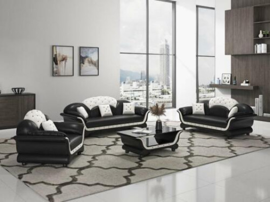 Complete set sofa suite 321 seat coffee table designer living landscape 4pcs. New