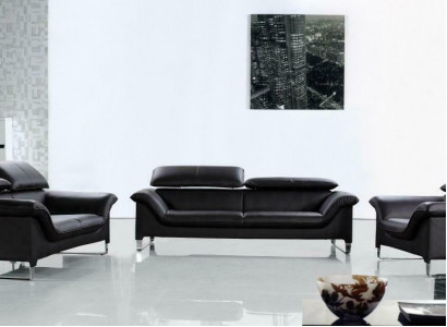 Relax Sofa Set 3+2+1 Seater Set Design Sofas Upholstered Leather Couches