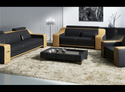Leather sofa couch living area 3+2+1 seater set modern sofa sets new