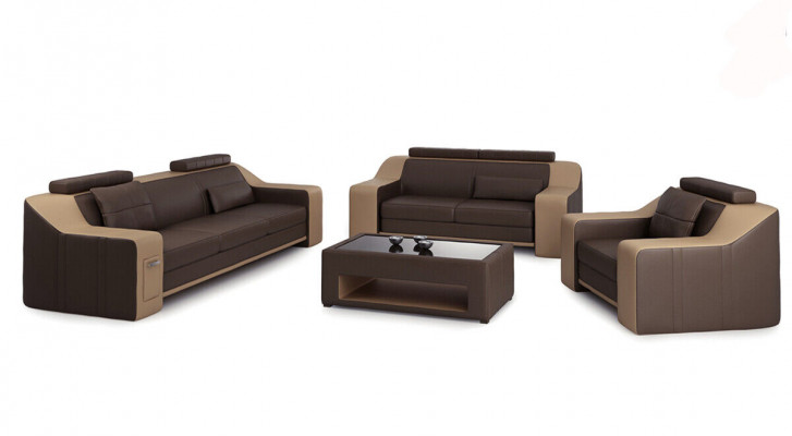 Leather sofa couch living area 3+2+1 seater set modern sofa sets new