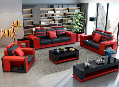 Luxury Sofa Set 3+2+1 Seater Living Room Sofa Couch Upholstery Set Sofas Leather