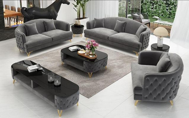 Luxury Sofa Suite Couch Upholstery Set Seat Sofa Suites 321 Seat 3-piece.