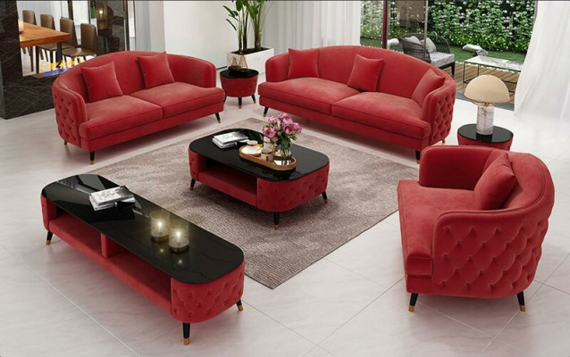 Luxury Sofa Suite Couch Upholstery Set Seat Sofa Suites 321 Seat 3-piece.