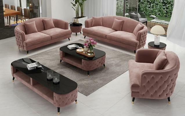 Luxury Sofa Suite Couch Upholstery Set Seat Sofa Suites 321 Seat 3-piece.