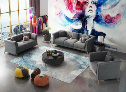 Designer sofa set 3+2+1 seater fabric couches upholstery suite sofas couch