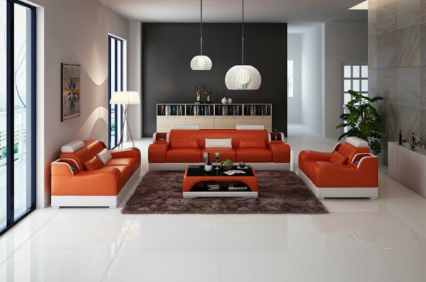 Designer sofa set 321 seater sofa couch leather suite upholstery set