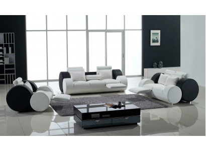Leather sofa set couch seating set sofas upholstered couch 3-piece set