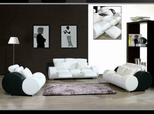 Leather sofa set couch seating set sofas upholstered couch 3-piece set
