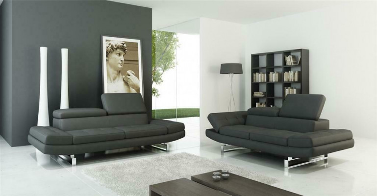Leather sofa couch living landscape 3+2+1 seater set design modern sofa