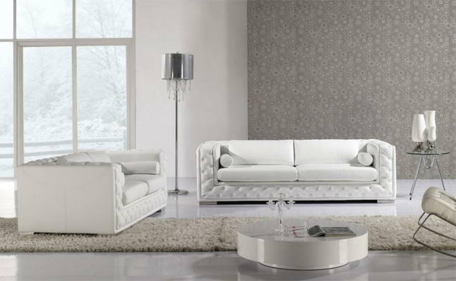 Leather sofa couch living landscape 3+2+1 seater sofa set design decor new
