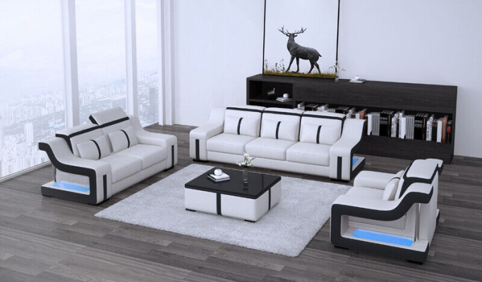 Modern sofa set couch sofa set group 3+2+1 seat leather sofa