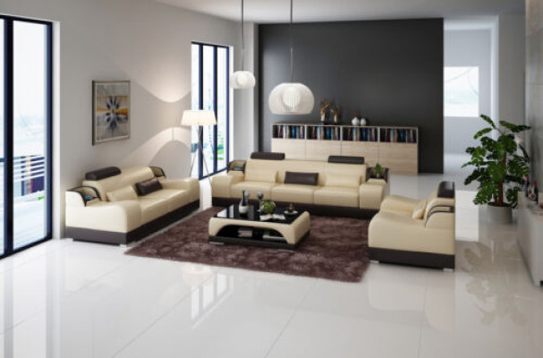 Modern sofa set couch sofa sets group 3+1+1 seater leather sofa