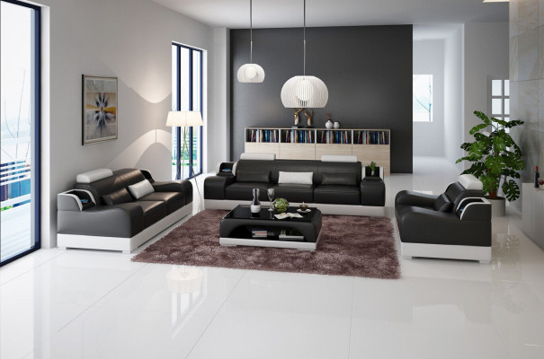 Modern sofa set couch sofa sets group 3+1+1 seater leather sofa