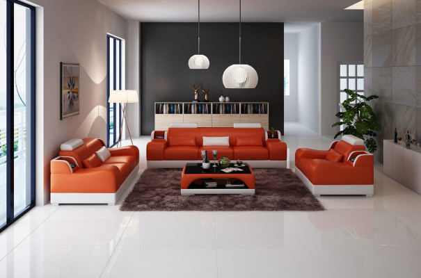 Modern sofa set couch sofa sets group 3+1+1 seater leather sofa