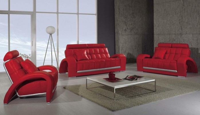 Leather sofa couch living area 3+1+1 seater suite sofa set