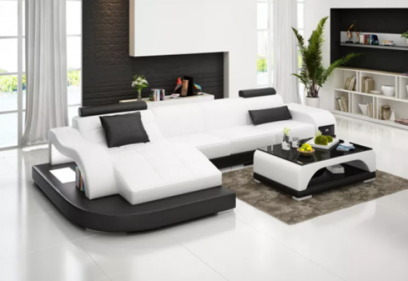 Corner sofa living landscape leather sofa designer sofa couch upholstered corner sofa orange