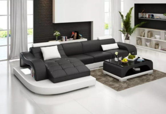 Corner sofa living landscape leather sofa designer sofa couch upholstered corner sofa orange