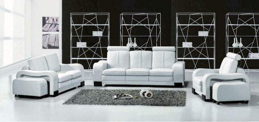 Leather sofa set 3+2+1 seater decoration set upholstery sofa couch
