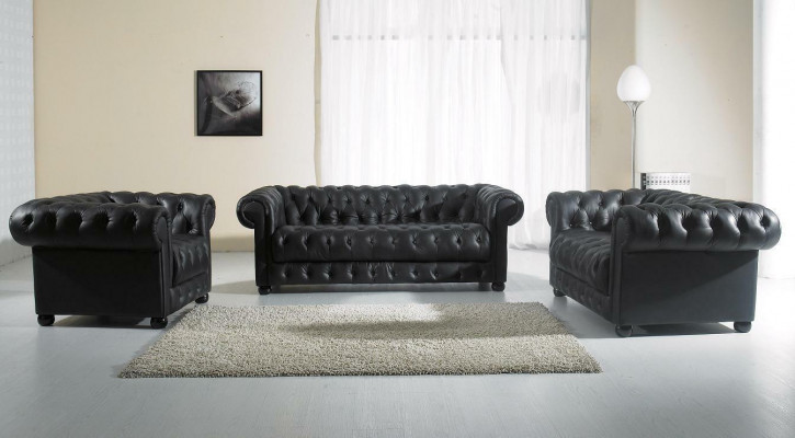Leather sofa seat cushion set Chesterfield chairs design sofa couch set