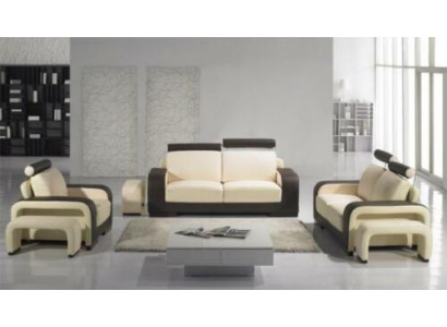 Leather sofa set 3+2+1 seater set decorative suite upholstered sofa couch