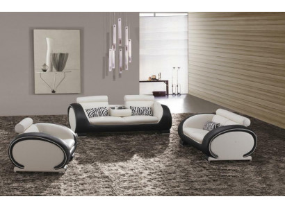 Sofa set 3+2+1 seater set design sofas upholstered leather couches modern
