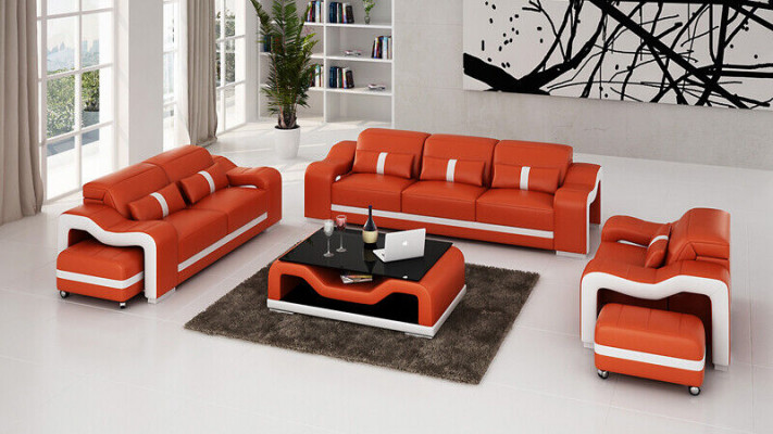 Sofa set 311 seaters set design sofas upholstered couches relax leather