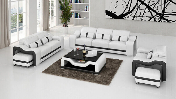 Sofa set 311 seaters set design sofas upholstered couches relax leather