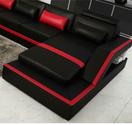 Leather sofa couch corner sofa corner upholstery seat ensemble living landscape