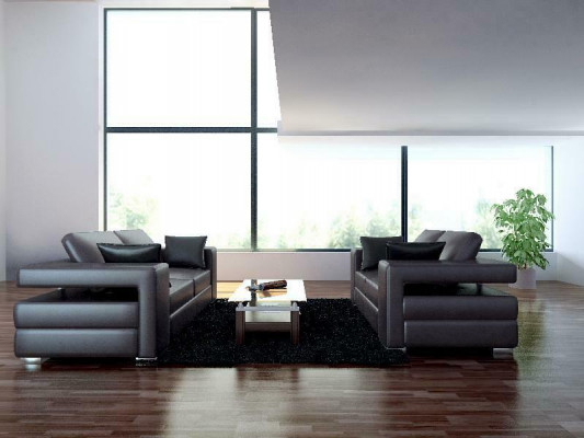 Leather sofa living landscape 3+2 seater suite design modern sofa couch