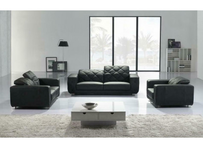 Leather sofa living area 3+2 seater set design modern sofa leather
