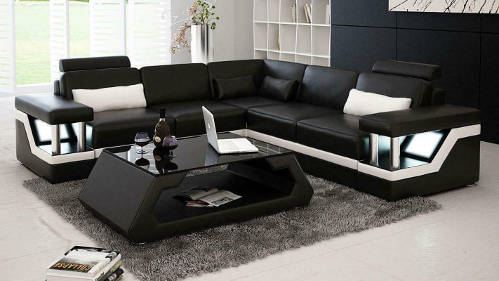 Leather corner sets sofa upholstery seating area designer upholstered corner couch