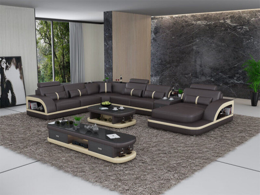 Leather sofa corner sofa set upholstery U-shape couch sofa design corner suite