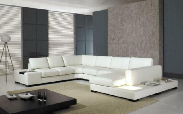 Leather sofa designer sofa U-shaped living landscape couch decor upholstery corner sofa